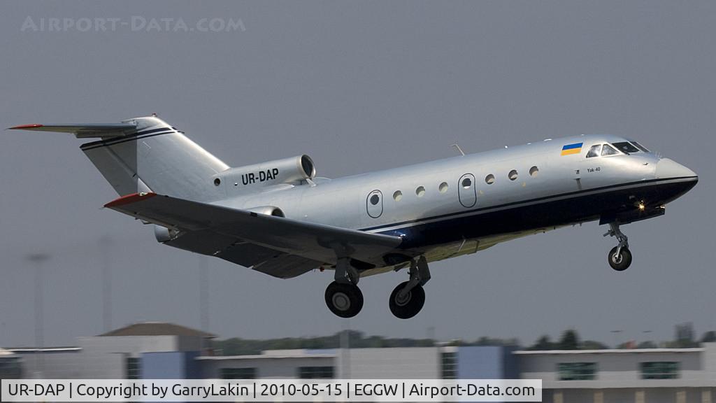 UR-DAP, 1975 Yakovlev Yak-40 C/N 9521241, take off from Luton for this Ukrainian visitor
