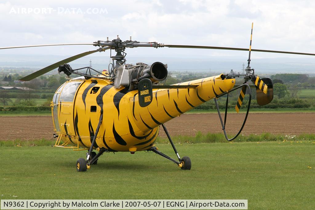 N9362, 1970 Aerospatiale SA-316B Alouette III C/N 1739, Aerospatiale SA-316B Alouette III at Bagby Airfield in May 2007.