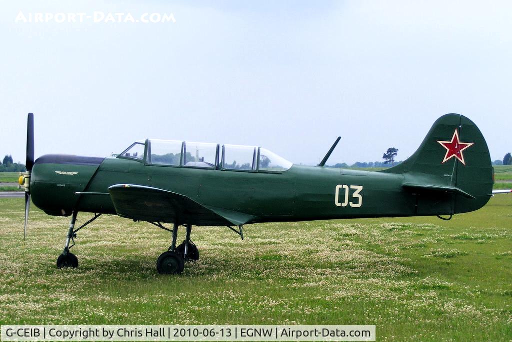 G-CEIB, 1958 Yakovlev Yak-18A C/N 1160403, wearing its former Soviet Air Force ID 03
