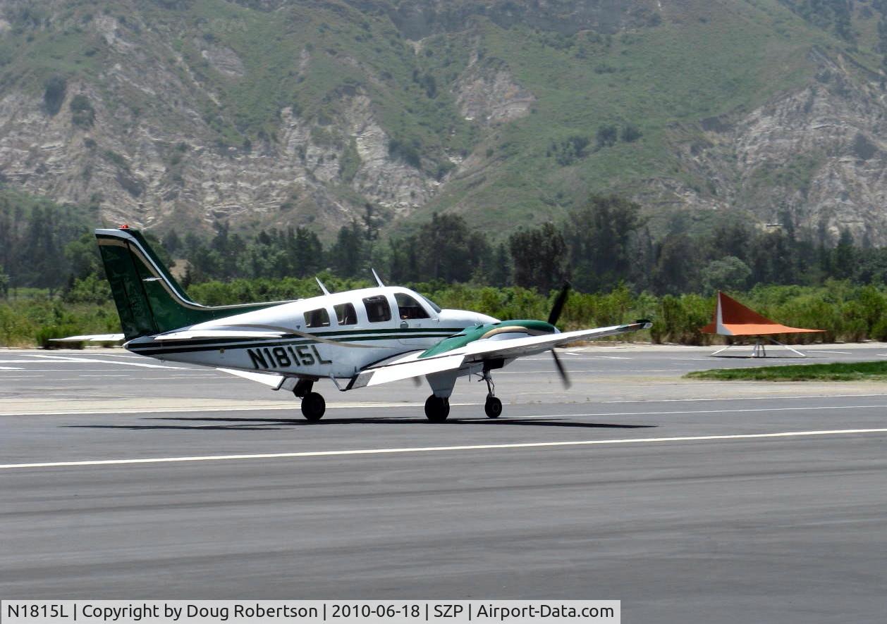N1815L, 1976 Beech 58P Baron C/N TJ-63, 1976 Beech 58P BARON, two Continental TSIO-520-LB1C 310 Hp each, turbocharged and pressurized, landing roll Rwy 22