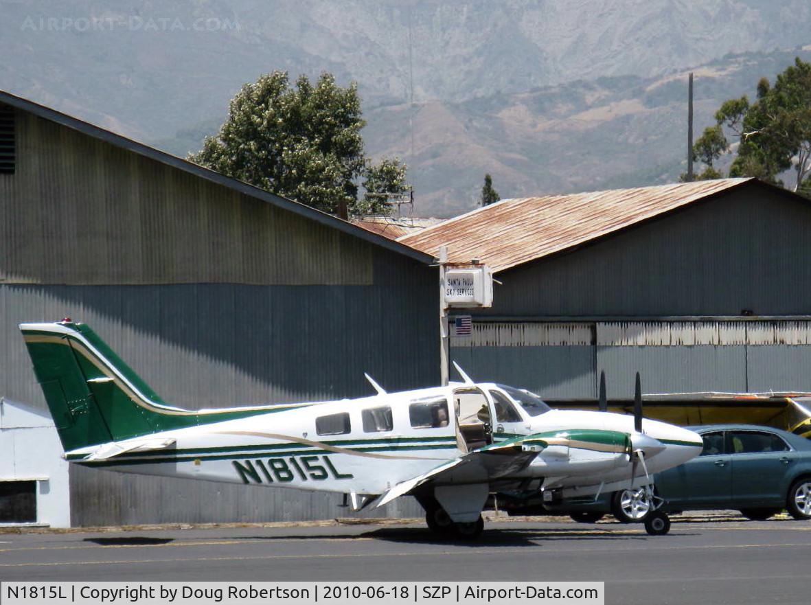 N1815L, 1976 Beech 58P Baron C/N TJ-63, 1976 Beech 58P BARON, two Continental TSIO-520-LB1C 310 Hp each, turbocharged and pressurized