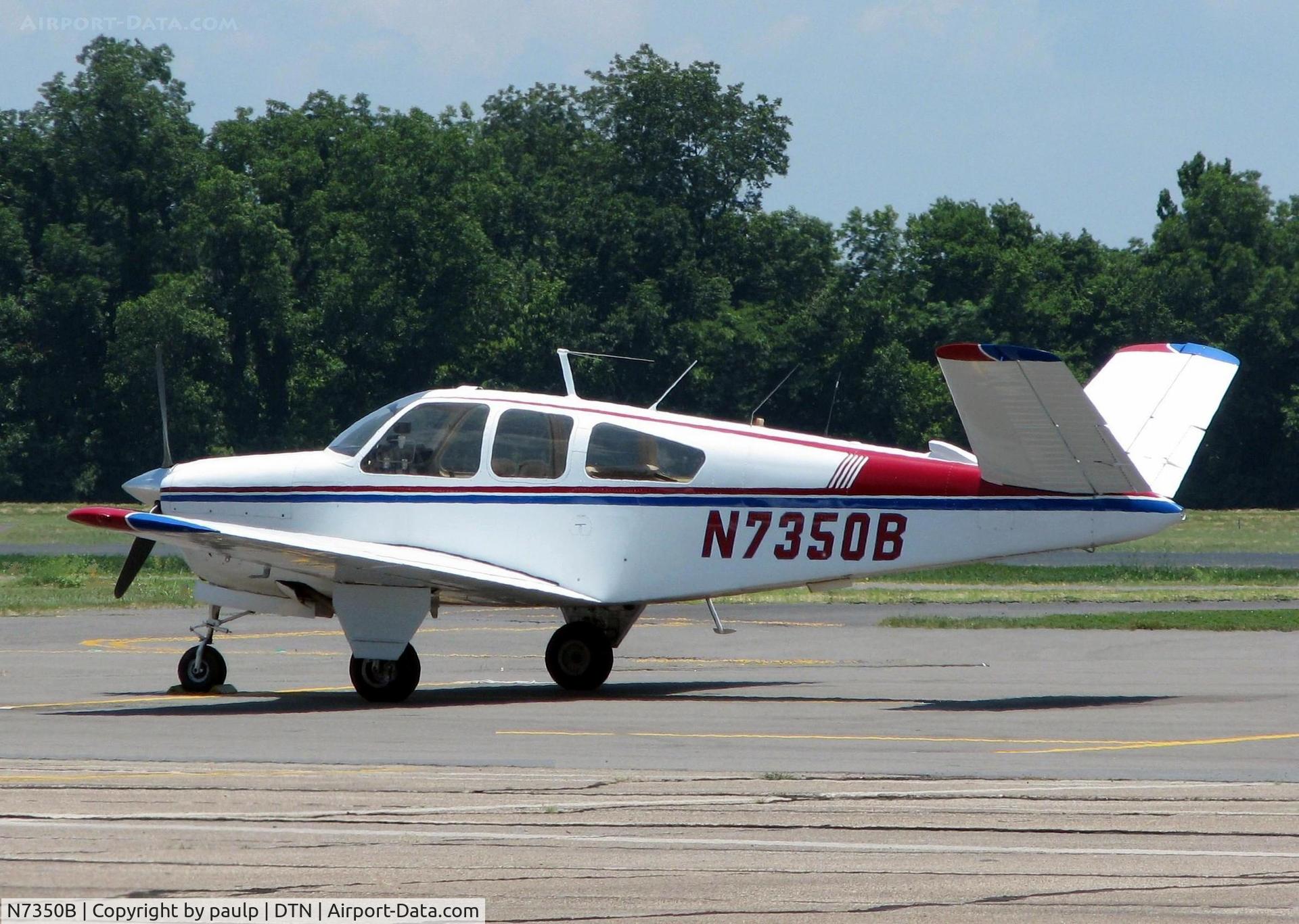 N7350B, 1954 Beech E35 C/N D-3813, At Downtown Shreveport.