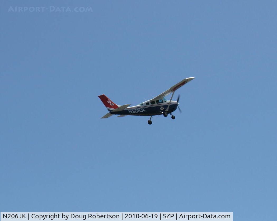 N206JK, 1981 Cessna U206G Stationair C/N U20606367, 1981 Cessna U206G STATIONAIR 6 of Civil Air Patrol, Continental IO-520-F 300 Hp, takeoff climb Rwy 22