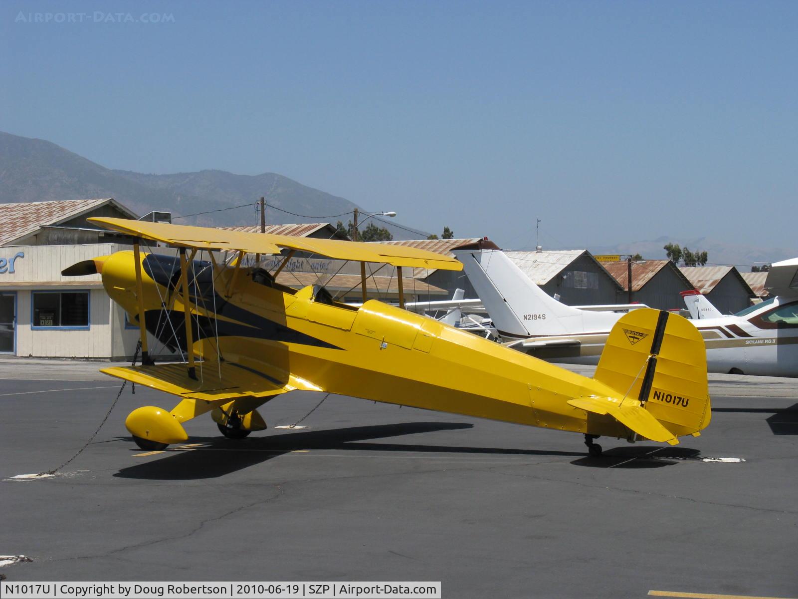 N1017U, 1939 CASA 1-131 Jungmann C/N E3B-435, 1939 Bucker Jungmann C.A.S.A. 1.131, Lycoming O-360 180 Hp conversion upgrade, Experimental class. Note: N1017U was manufactured in 1939 in Spain, not in 1952. BU 1.131s also were built in Germany, Czechoslovakia, Holland, Switzerland  and Japan.