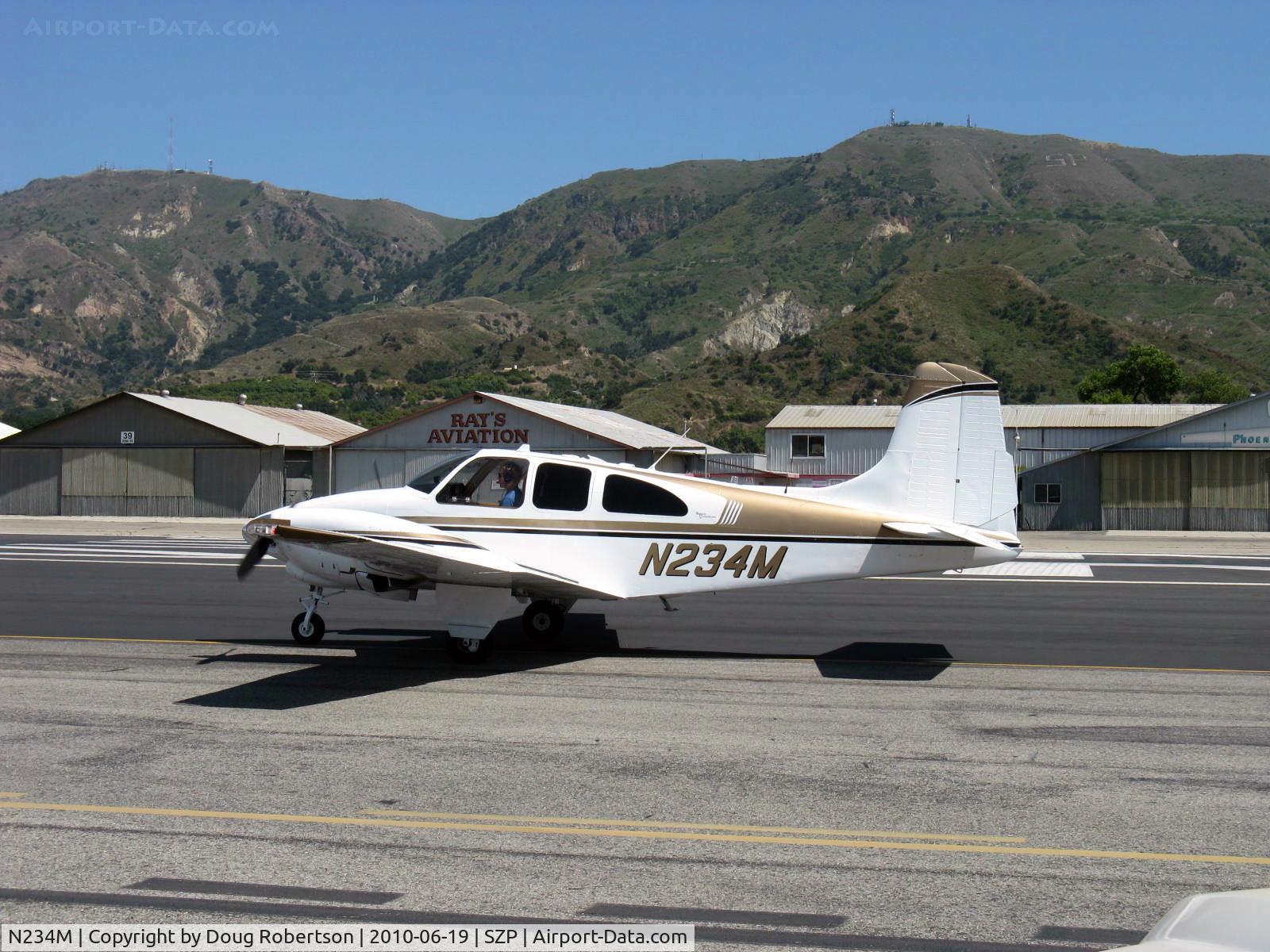 N234M, 1963 Beech D95A Travel Air C/N TD-560, 1963 Beech D95A TRAVEL AIR, two Lycoming IO-360-B1A 180 Hp each, holding short Rwy 22