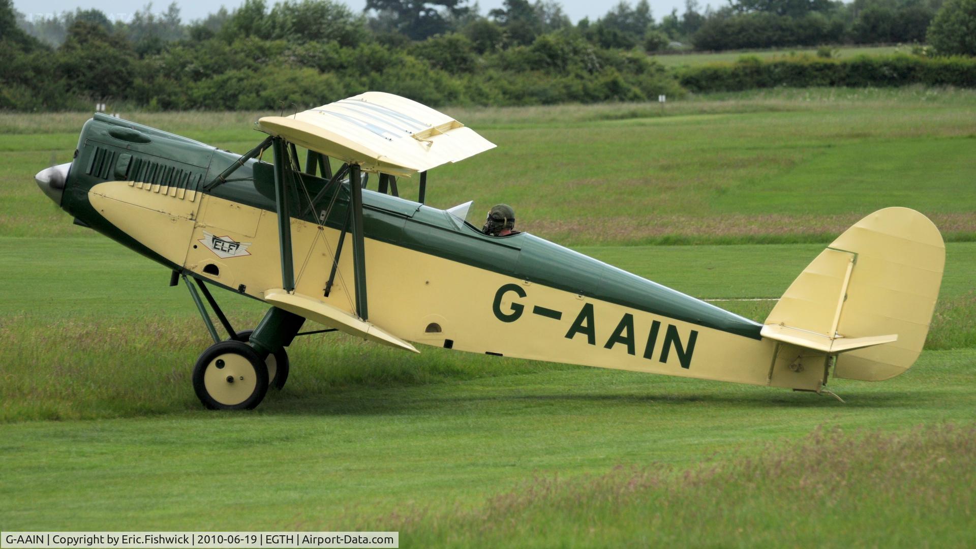 G-AAIN, 1934 Parnall Elf II C/N J.6, 1. G-AAIN at Shuttleworth Collection Evening Air Display & LAA Party in the Park June 2010