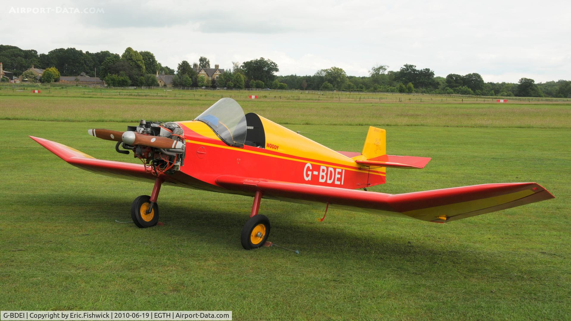 G-BDEI, 1977 Jodel D-9 Bebe C/N PFA 936, 3. G- BDEI at Shuttleworth Collection Evening Air Display & LAA Party in the Park June 2010