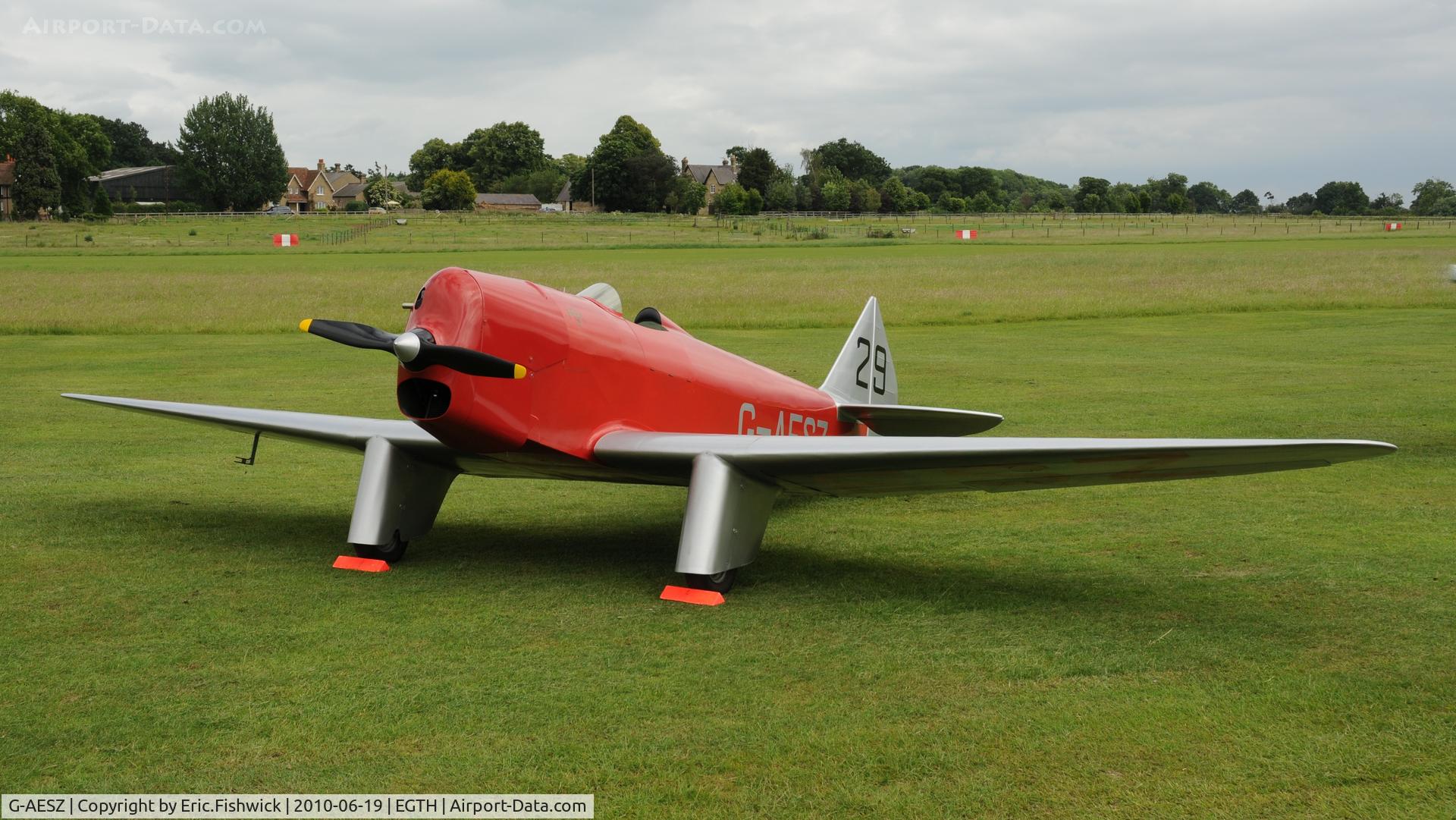 G-AESZ, 1937 Chilton DW1 C/N DW1/1, 3. G-AESZ at Shuttleworth Collection Evening Air Display & LAA Party in the Park June 2010
