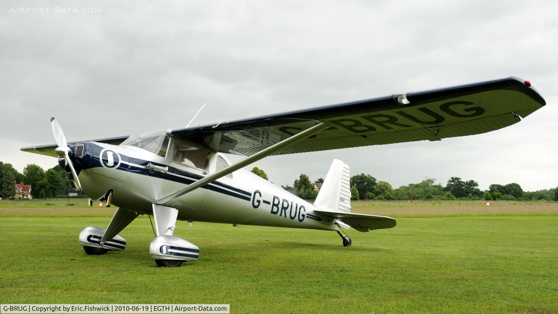G-BRUG, 1946 Luscombe 8E Silvaire C/N 4462, 3. G-BRUG at Shuttleworth Collection Evening Air Display & LAA Party in the Park June 2010