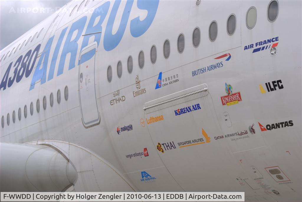 F-WWDD, 2005 Airbus A380-861 C/N 004, Detail of the A 380 at Berlin Air Show 2010
