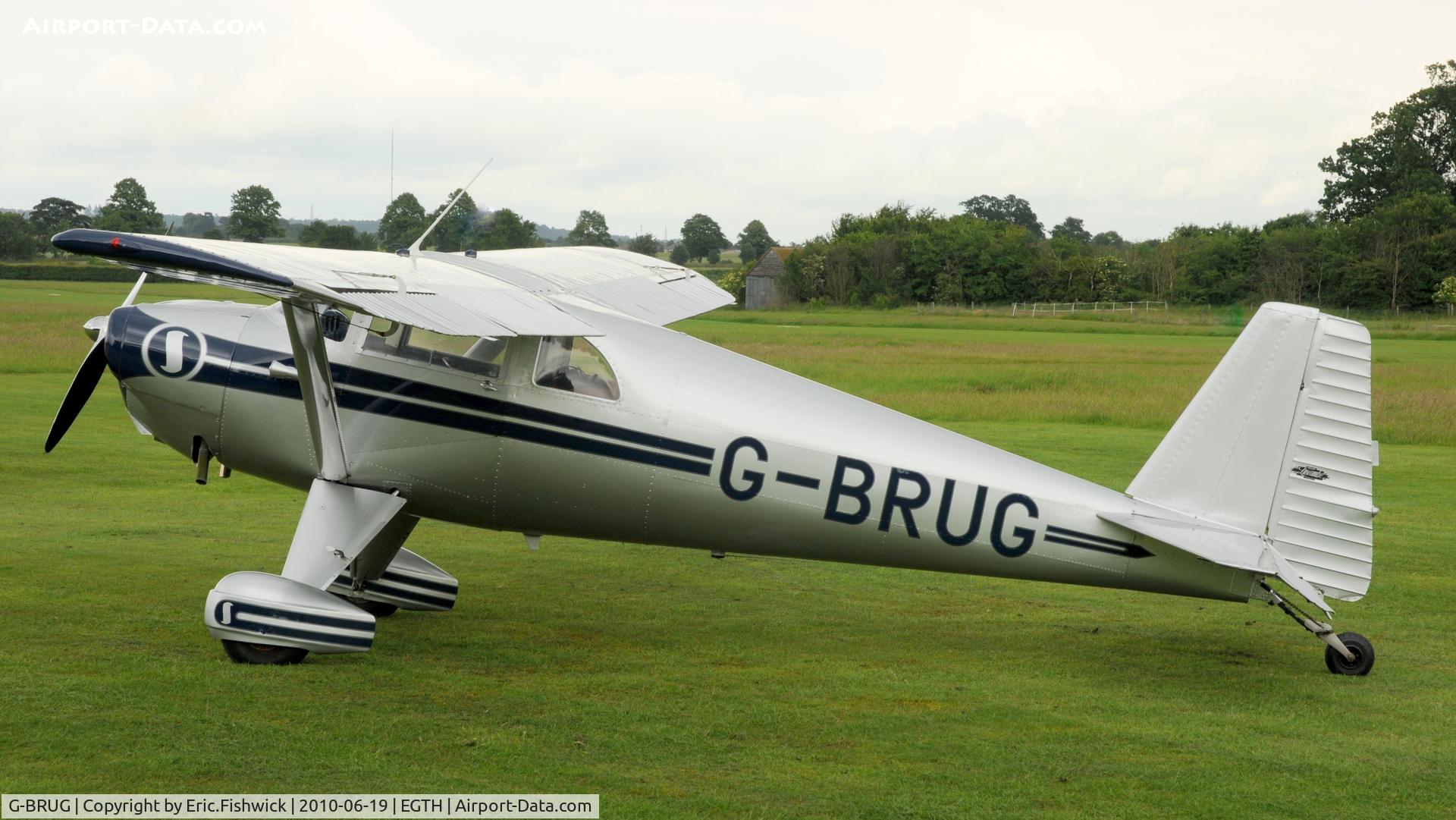 G-BRUG, 1946 Luscombe 8E Silvaire C/N 4462, 1. G-BRUG at Shuttleworth Collection Evening Air Display & LAA Party in the Park June 2010