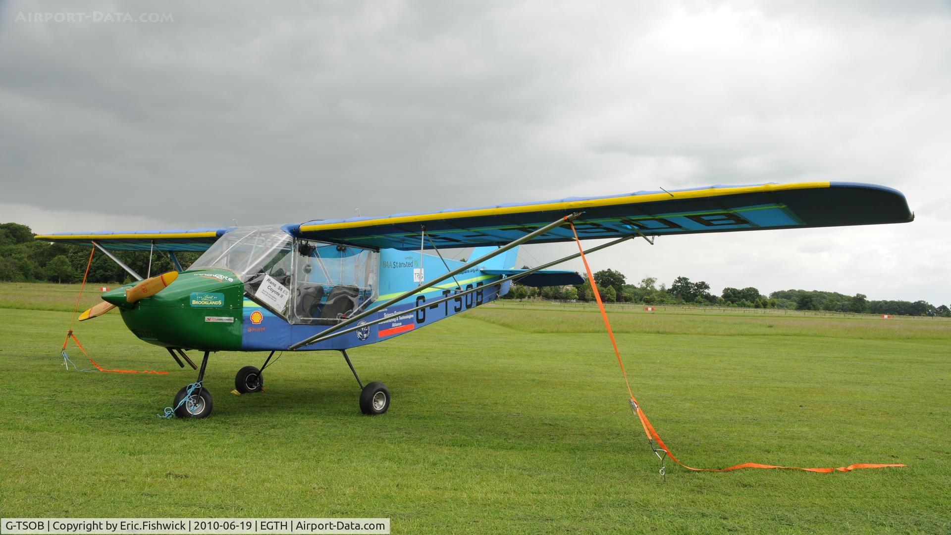G-TSOB, 2005 Rans S-6ES Coyote II C/N PFA 204-14066, 3. G-TSOB Named 'The Spirit of Brooklands' at Shuttleworth Collection Evening Air Display & LAA Party in the Park June 2010