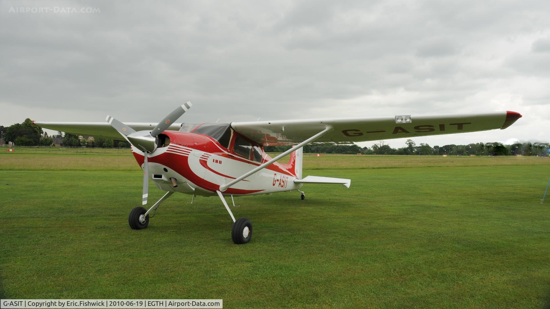 G-ASIT, 1956 Cessna 180 C/N 32567, 3. G-ASIT at Shuttleworth Collection Evening Air Display & LAA Party in the Park June 2010