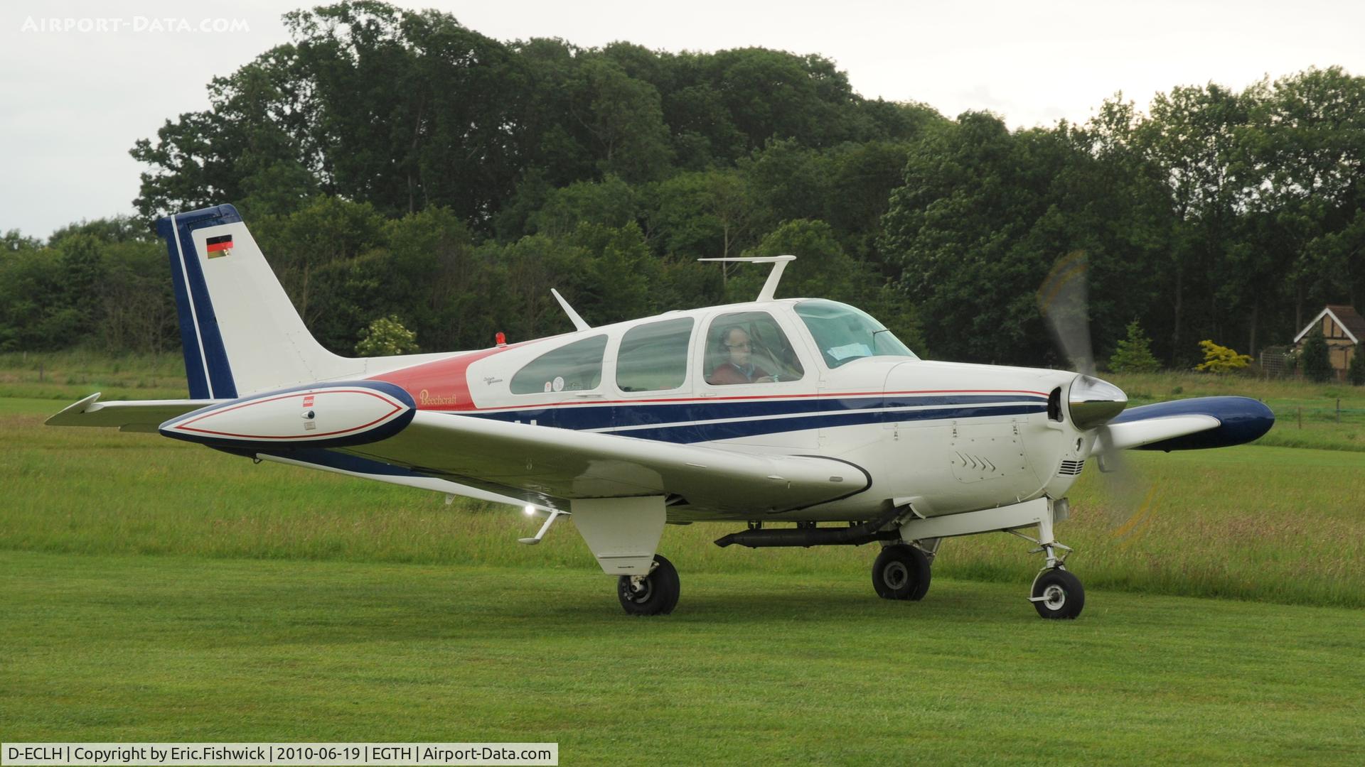 D-ECLH, 1966 Beech 35-C33 Debonair C/N CD-1016, D-ECLH at Shuttleworth Collection Evening Air Display & LAA Party in the Park June 2010