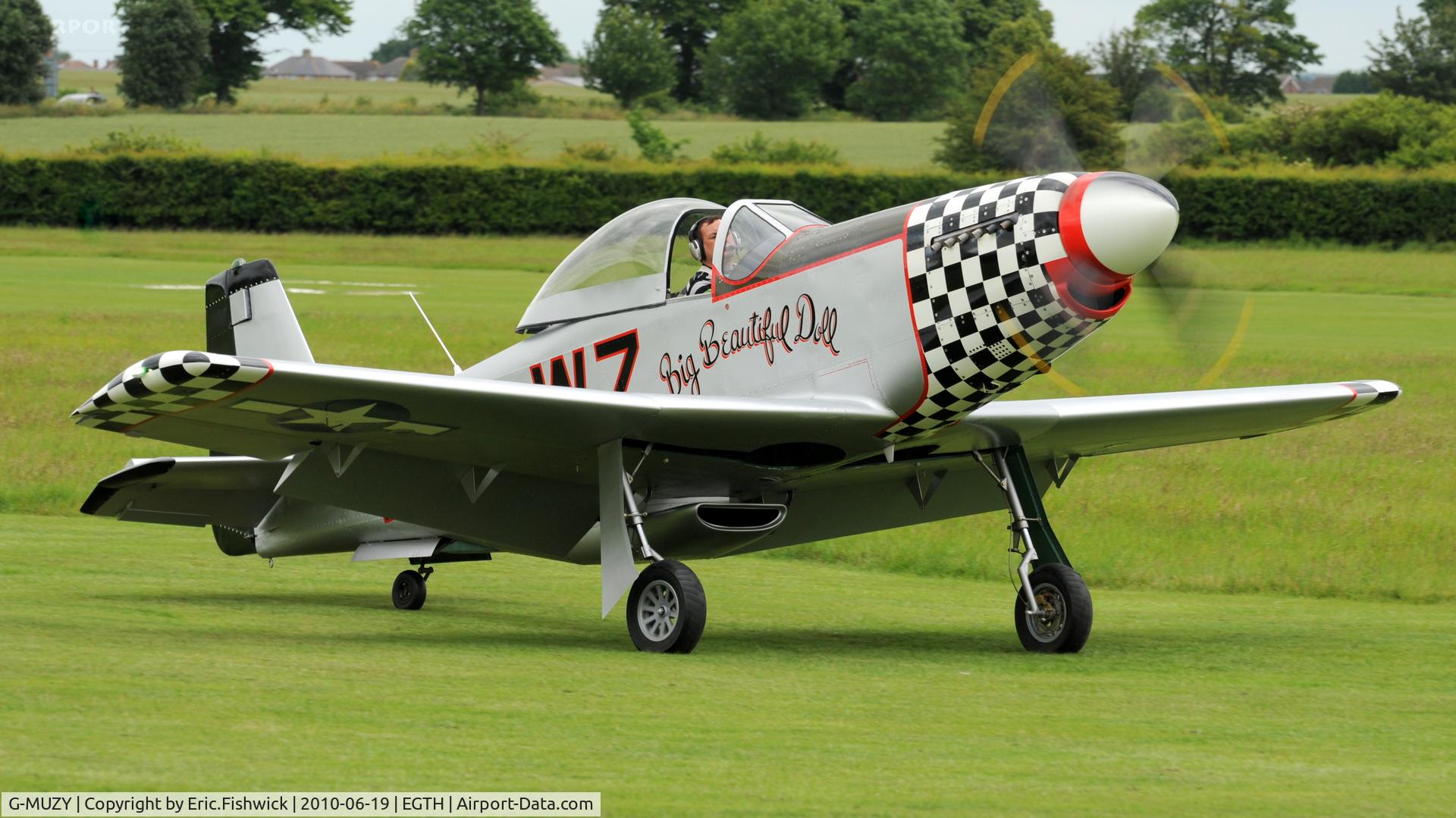 G-MUZY, 2008 Titan T-51 Mustang C/N LAA 355-14831, 3. G-MUZY (Titan T-51 Mustang) at Shuttleworth Collection Evening Air Display & LAA Party in the Park June 2010