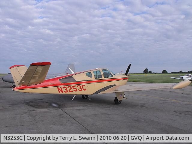 N3253C, 1954 Beech E35 C/N D3918, Parked at Fathers Day Fly-In-Breakfast.