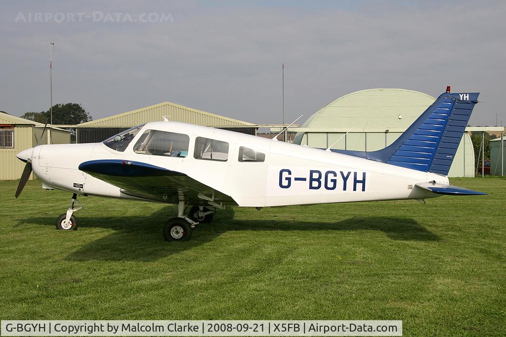 G-BGYH, 1979 Piper PA-28-161 Cherokee Warrior II C/N 28-7916313, Piper PA-28-161 Warrior II at Fishburn Airfield, UK in September 2008.