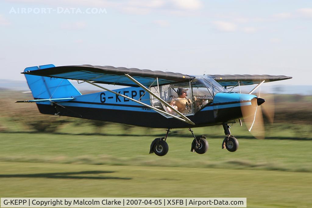G-KEPP, 2004 Rans S-6ES Coyote II C/N PFA 204-14308, Rans S-6ES Coyote II taking off from Fishburn Airfield in April 2007.