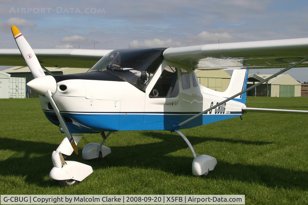 G-CBUG, 2002 Tecnam P-92EM Echo C/N PFA 318-13662, Tecnam P-92EM Echo at Fishburn Airfield in September 2008.