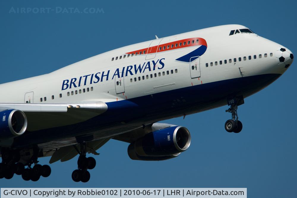G-CIVO, 1997 Boeing 747-436 C/N 28849, Football nose