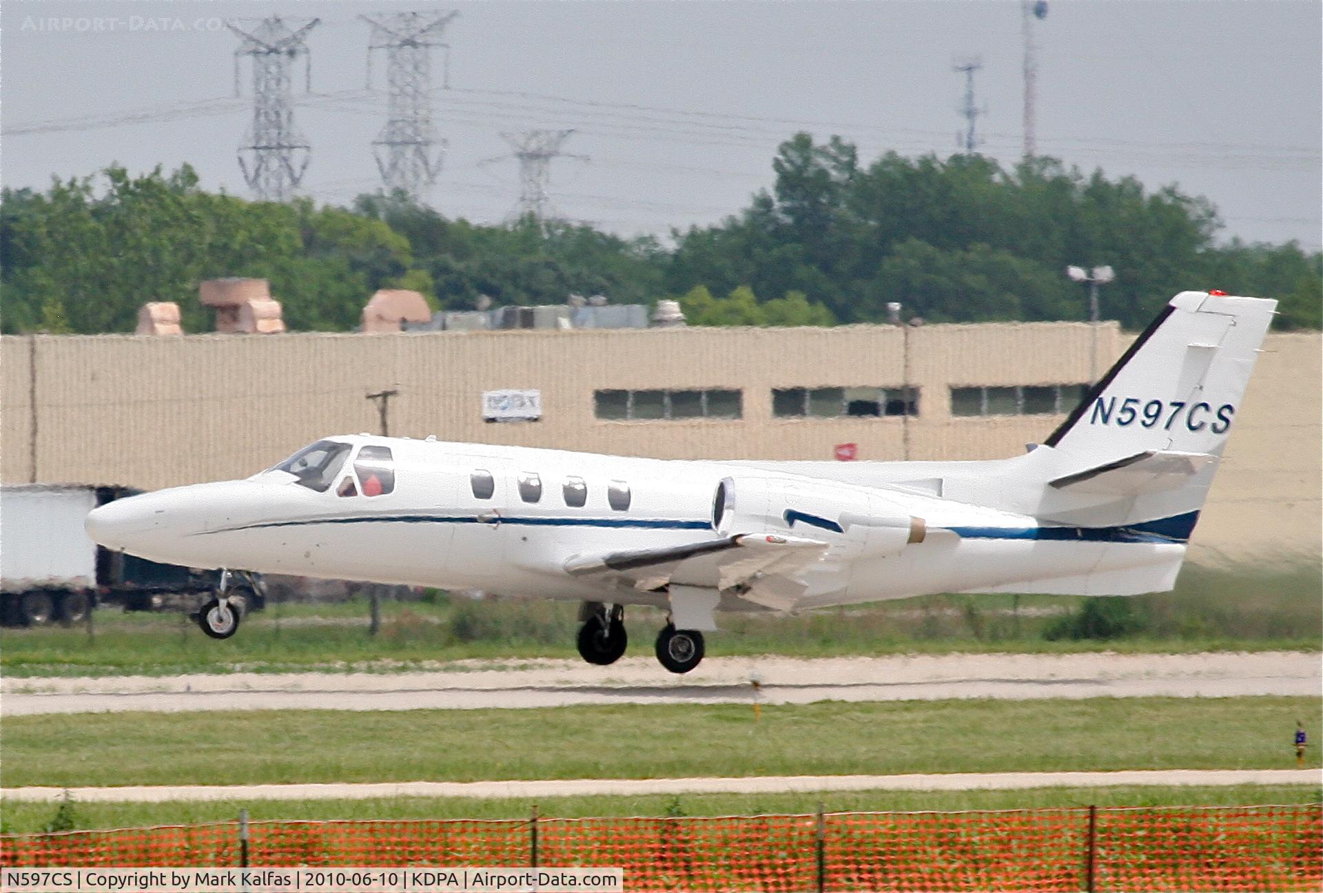 N597CS, 1979 Cessna 501 Citation I/SP C/N 501-0293, Cessna 501, Citation 1 SP, RWY 2L departure KDPA.