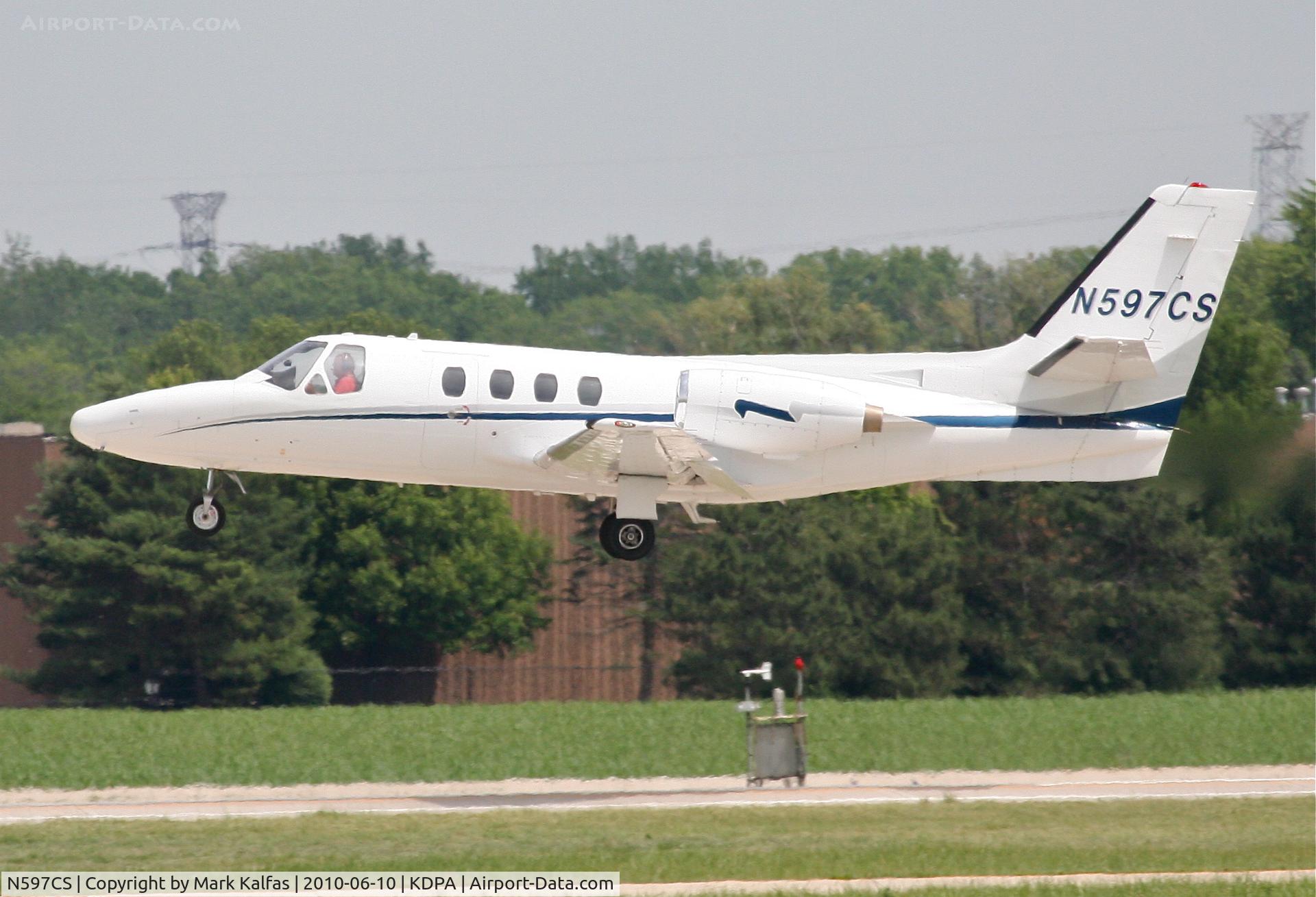 N597CS, 1979 Cessna 501 Citation I/SP C/N 501-0293, Cessna 501, Citation 1 SP, RWY 2L departure KDPA.