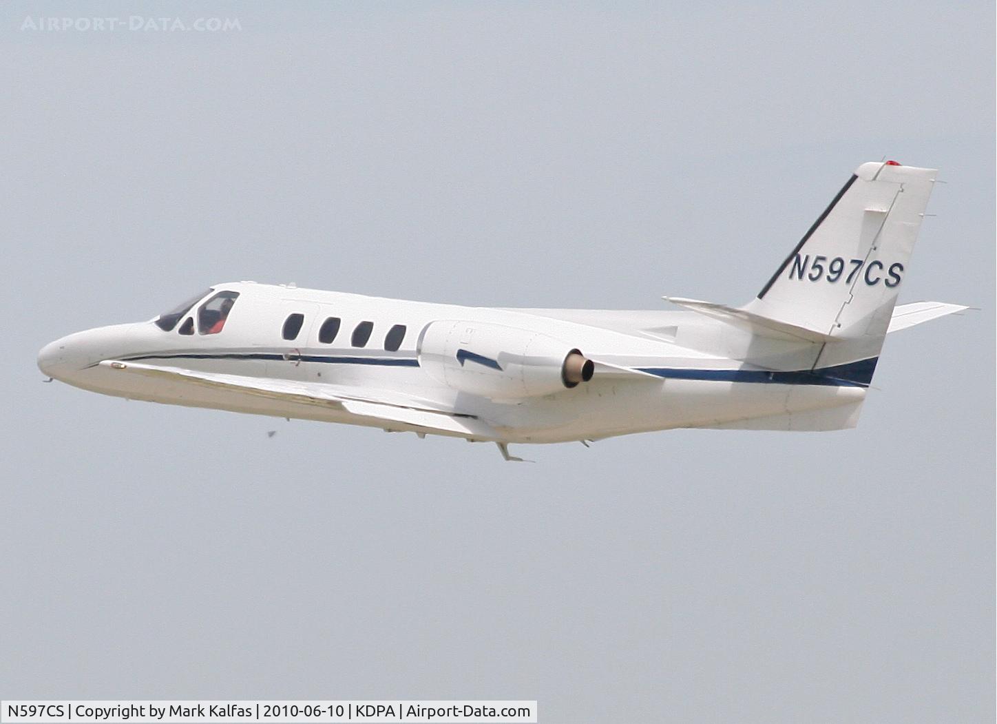 N597CS, 1979 Cessna 501 Citation I/SP C/N 501-0293, Cessna 501, Citation 1 SP, RWY 2L departure KDPA.