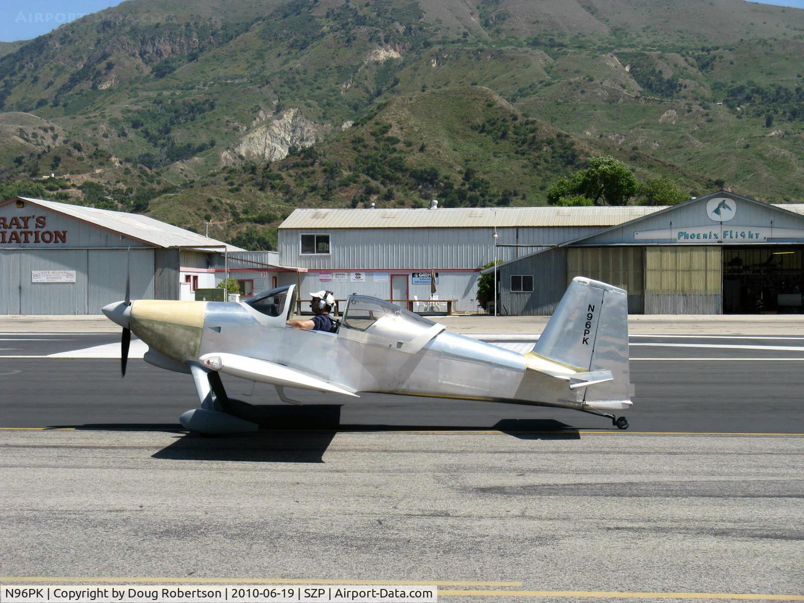 N96PK, 2007 Vans RV-6 C/N 60581, 2007 Cavallo SPECIAL modified VAN's RV-6.2, Aero Sport Power IO-360-B1B 180+ Hp, taxi