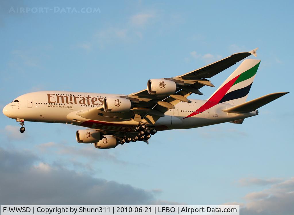 F-WWSD, 2010 Airbus A380-861 C/N 030, C/n 0030 - To be A6-EDK