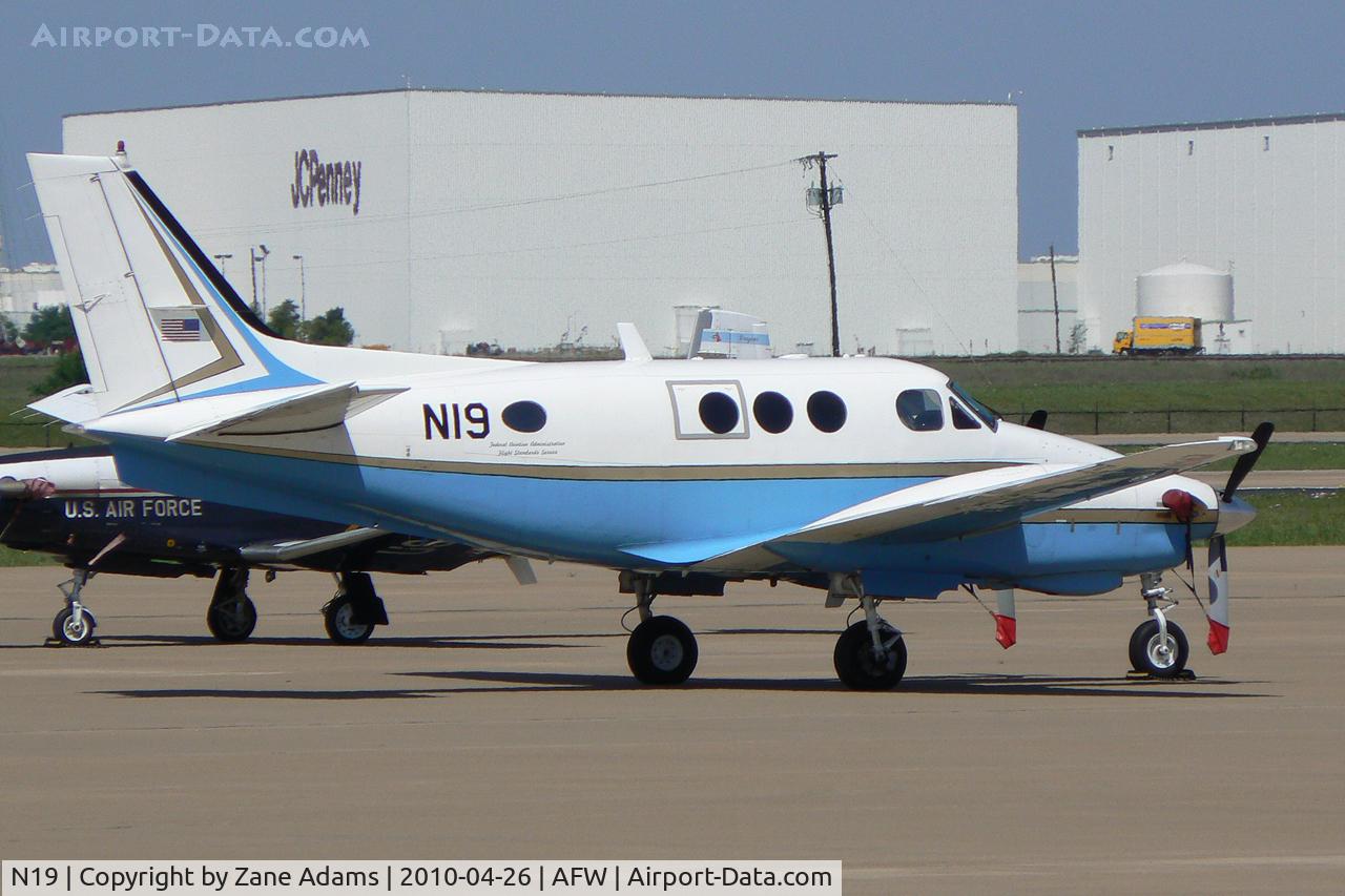 N19, 1980 Beech C90 C/N LJ-909, FAA King Air at Alliance Airport, Ft. Worth, TX
