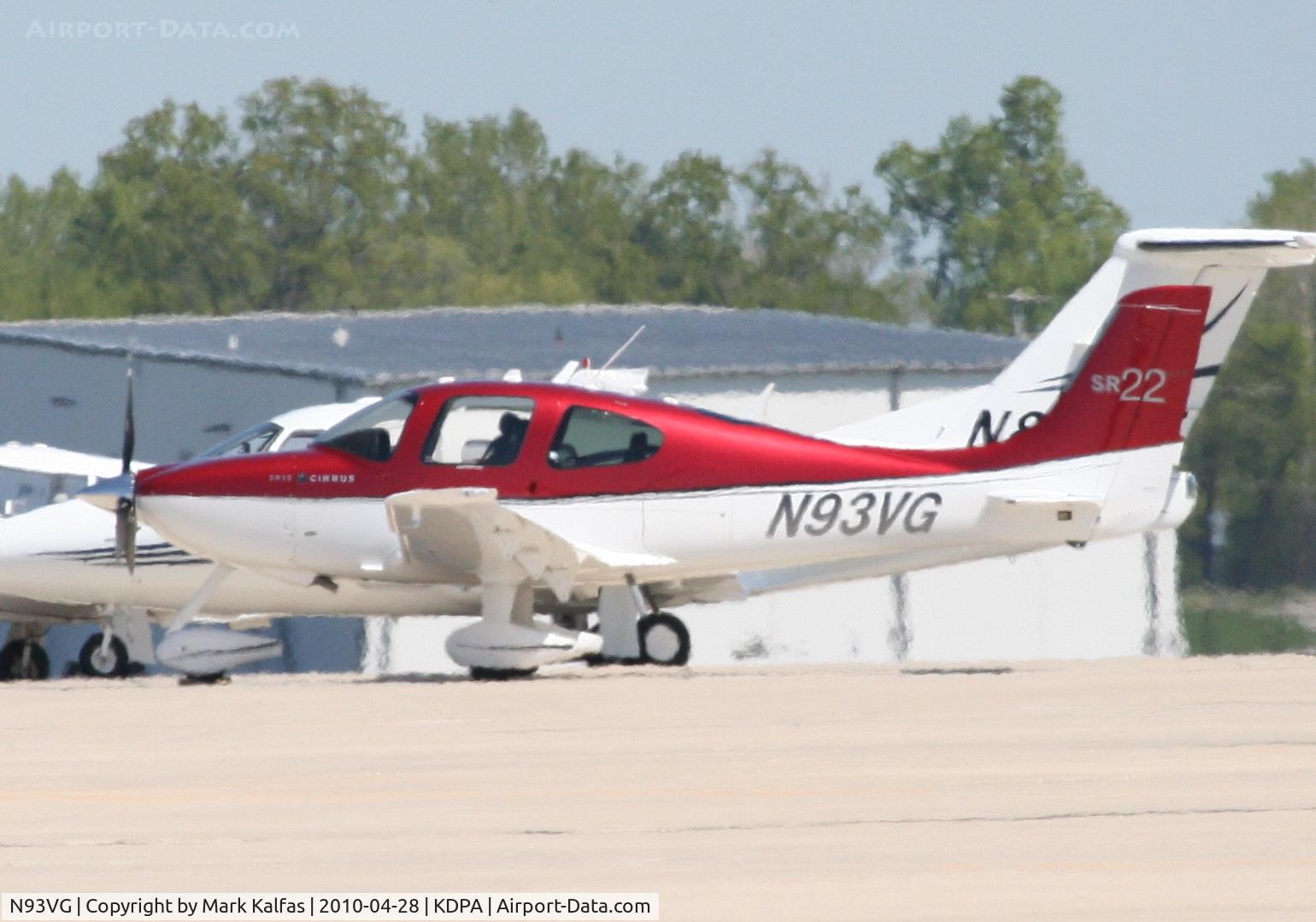 N93VG, Cirrus SR22 C/N 3563, KS&J AVIATION Cirrus SR22, N93VG on the ramp KDPA after arriving from KLUK.