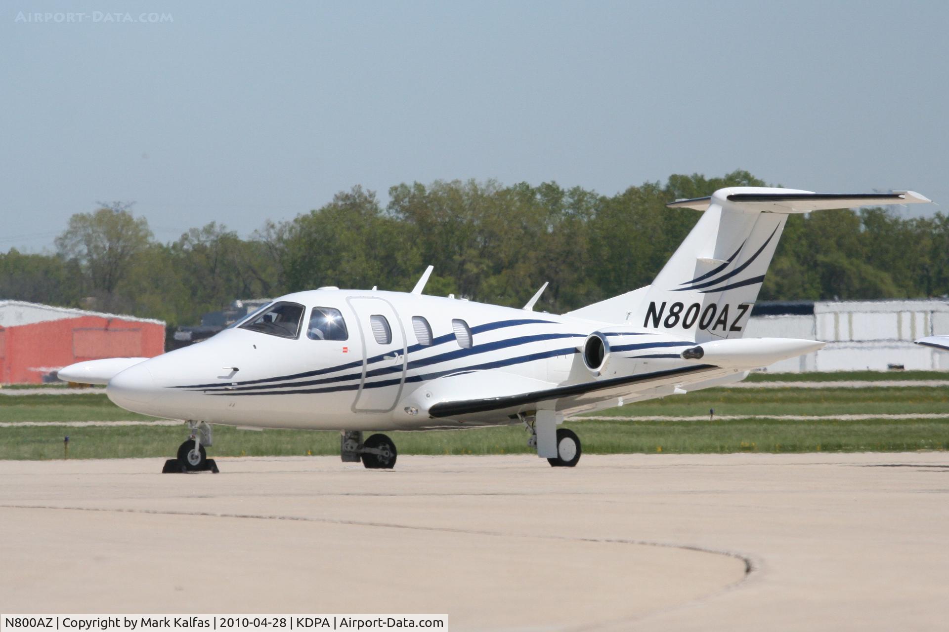 N800AZ, 2008 Eclipse Aviation Corp EA500 C/N 000153, FFI Aircraft,  Eclipse EA500 on the ramp KDPA after a flight in from KCBF.