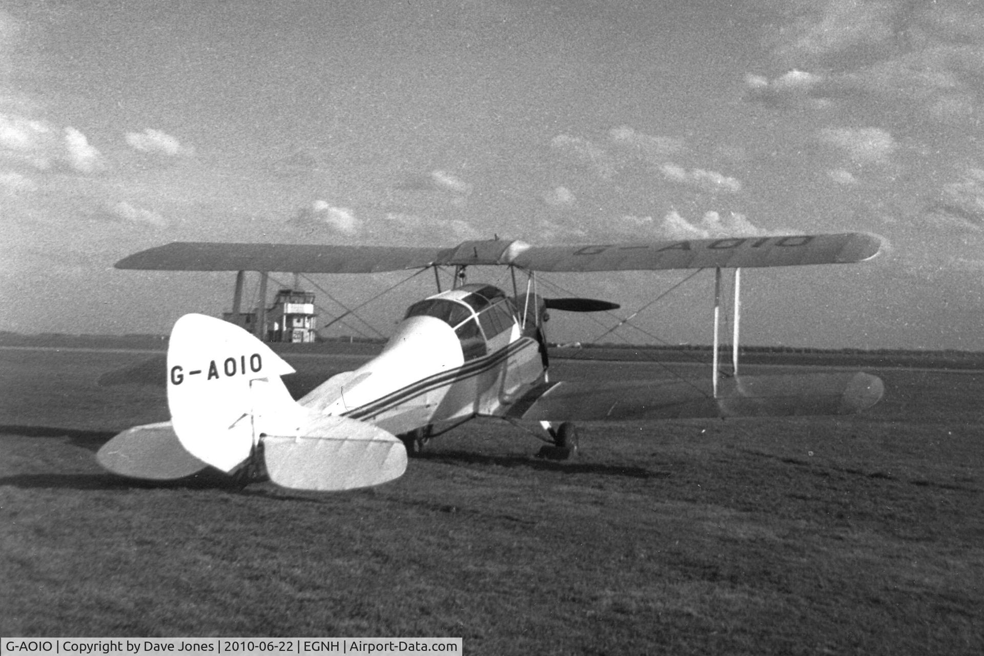 G-AOIO, 1958 Thruxton Jackaroo C/N 82151, Taken at Squire's Gate in the early 1960s when operated by Air Navigation and Trading for pleasure flights around the Tower