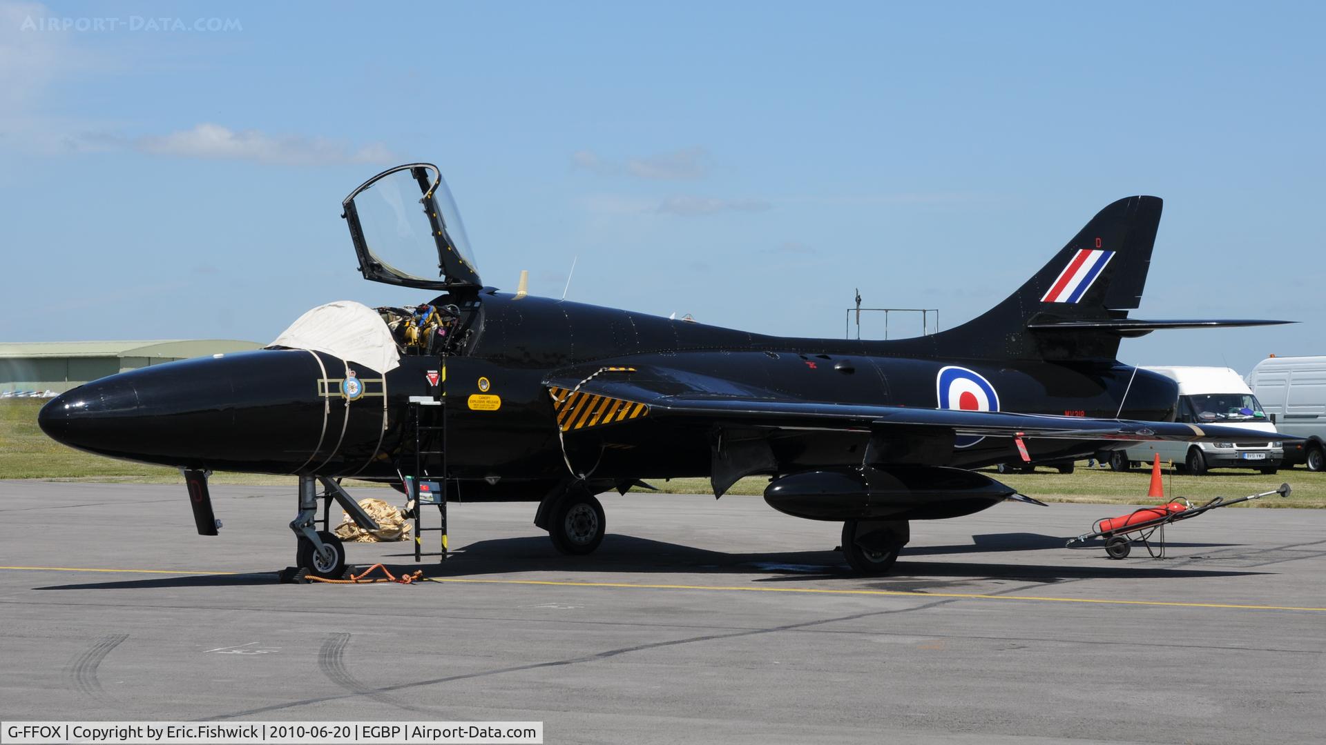 G-FFOX, 1955 Hawker Hunter T.7B C/N 41H-670792, 5. WV318 at The Cotswold Air Show June 2010