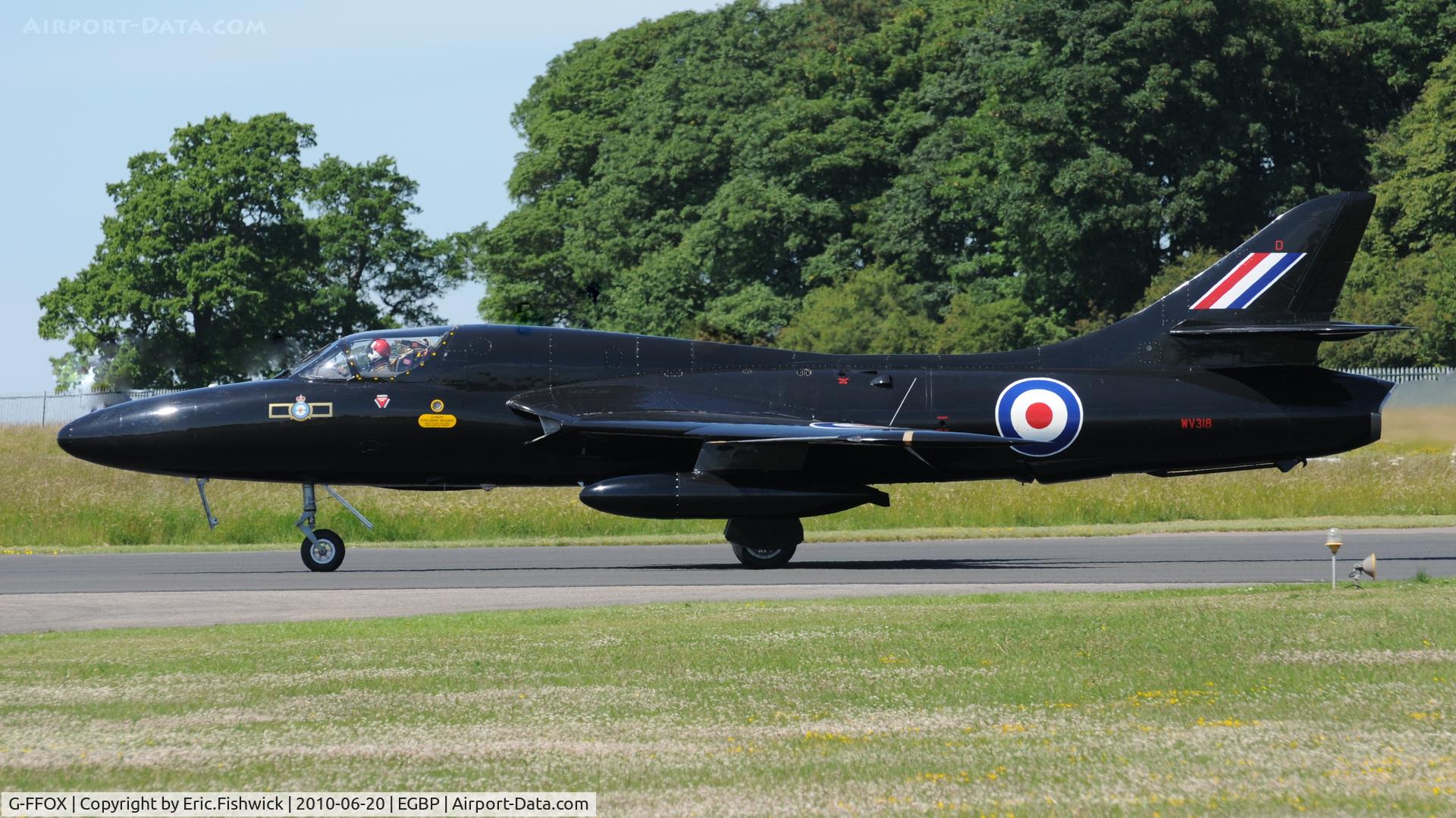 G-FFOX, 1955 Hawker Hunter T.7B C/N 41H-670792, 1. WV318 at The Cotswold Air Show June 2010