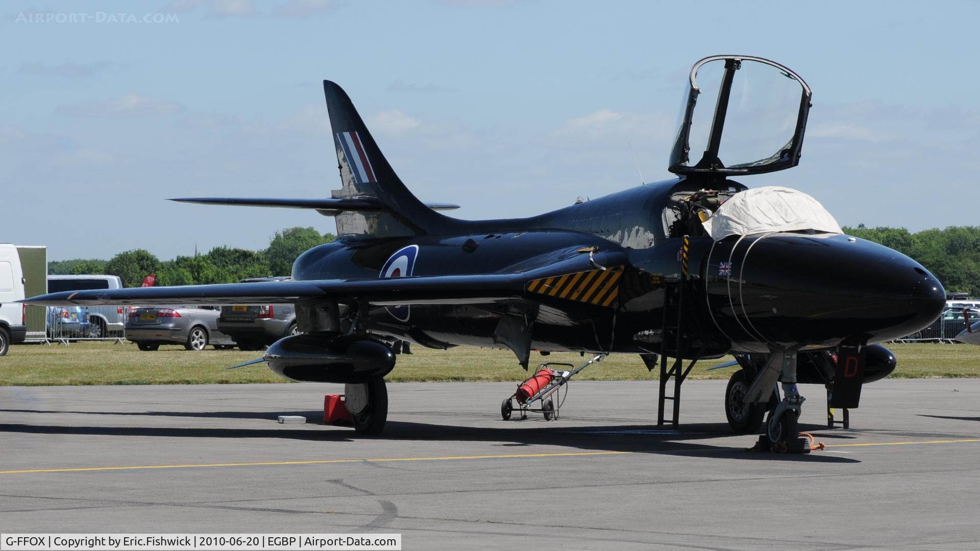 G-FFOX, 1955 Hawker Hunter T.7B C/N 41H-670792, 3. WV318 at The Cotswold Air Show June 2010