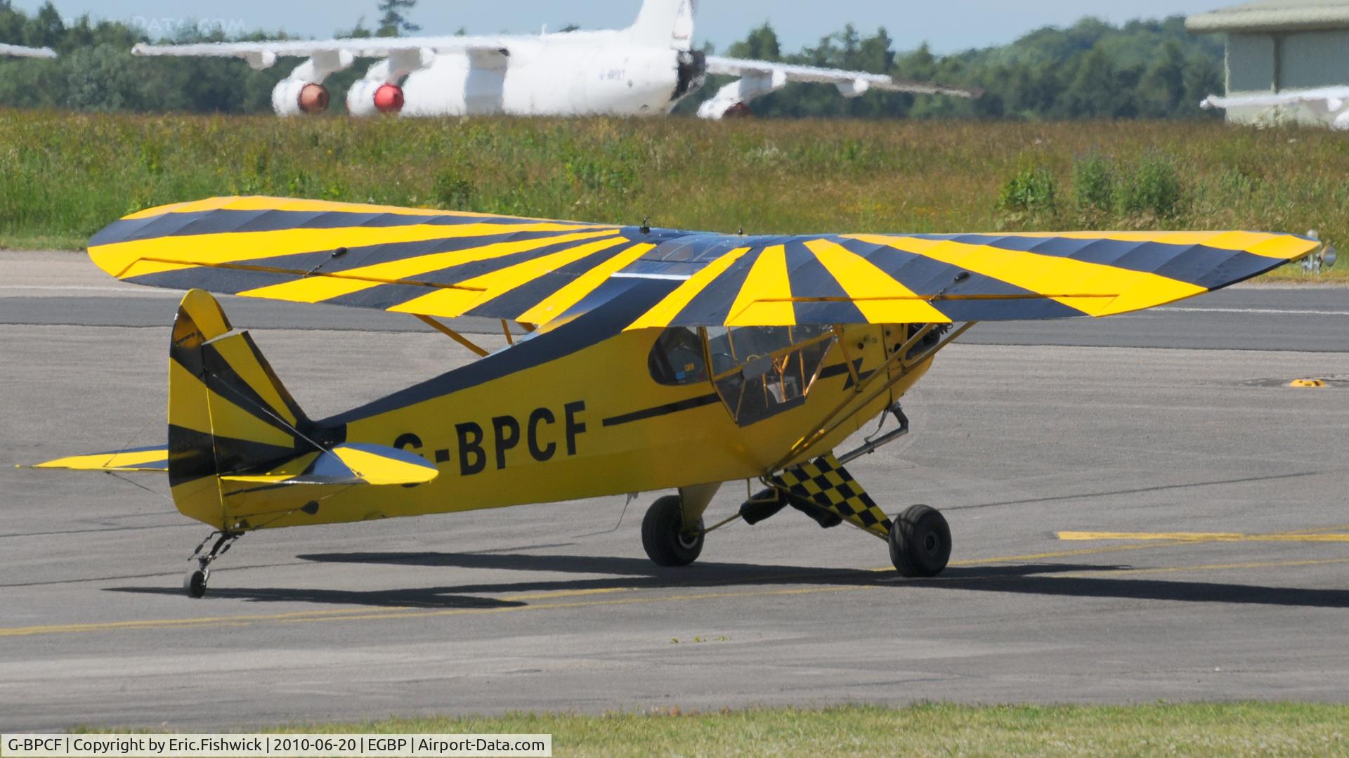 G-BPCF, 1940 Piper J3C-65 Cub Cub C/N 4532, 2. G-BPCF and Brenden O'Brien at The Cotswold Air Show June 2010