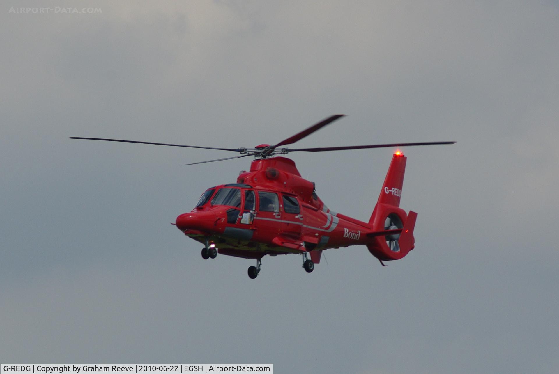 G-REDG, 2010 Eurocopter AS-365N-3 Dauphin 2 C/N 6907, Approaching Norwich.