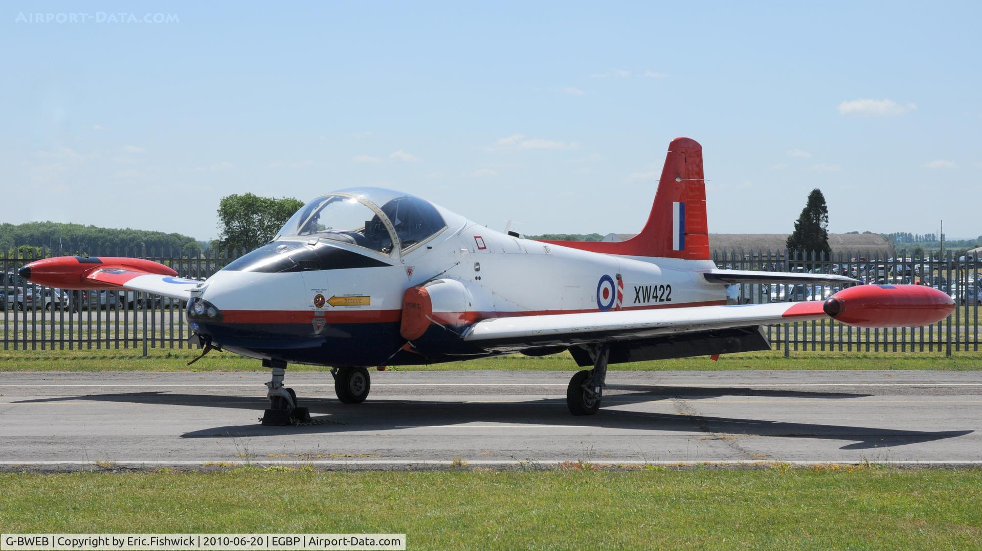 G-BWEB, 1971 BAC 84 Jet Provost T.5A C/N EEP/JP/1044, XW422 at The Cotswold Air Show June 2010