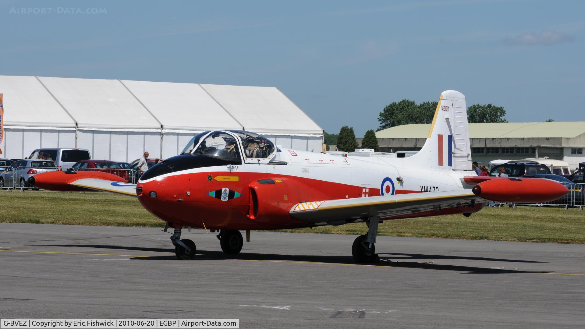 G-BVEZ, 1960 Hunting P-84 Jet Provost T.3A C/N PAC/W/9287, 3. XM479 at The Cotswold Air Show June 2010