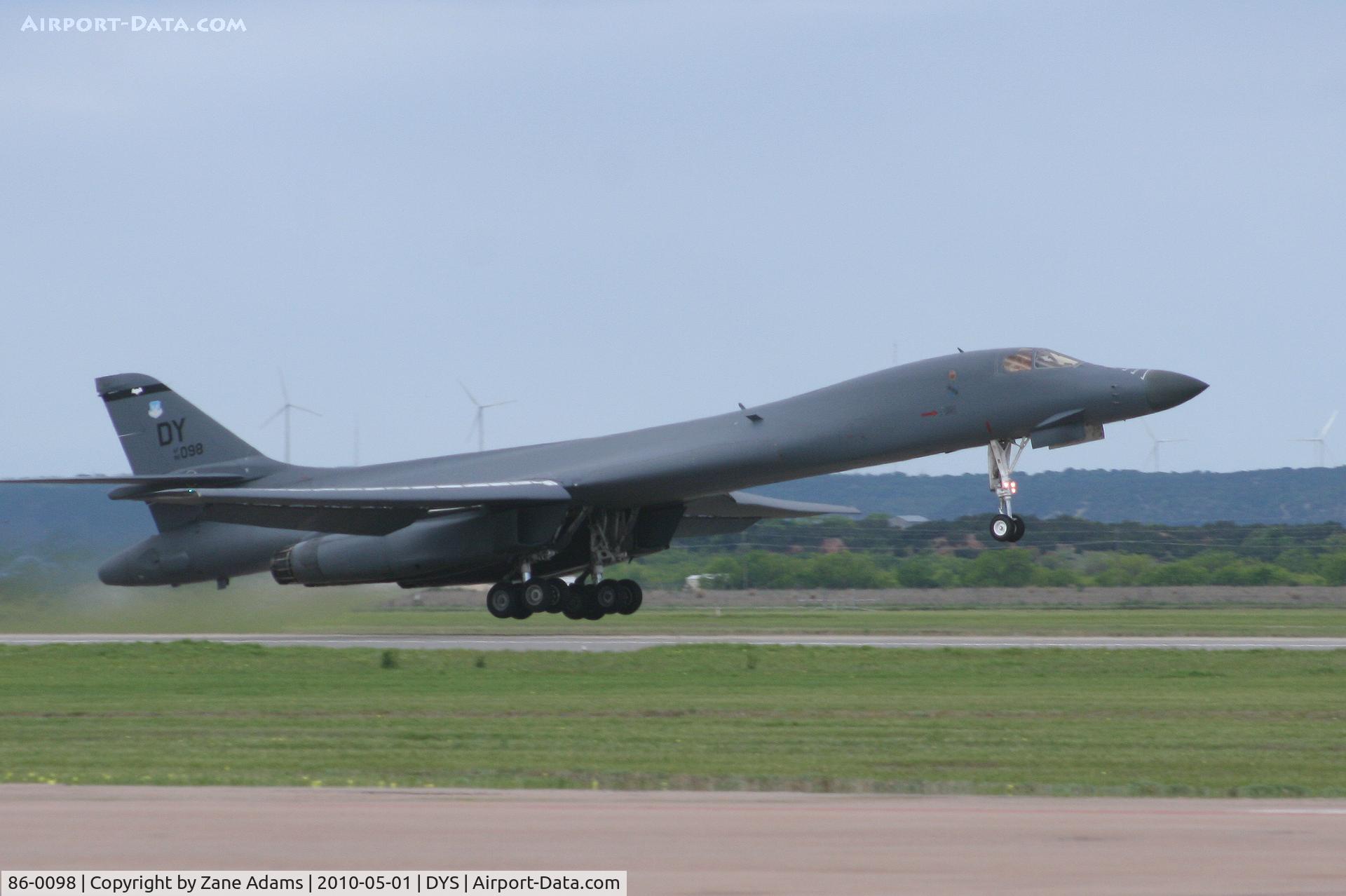 86-0098, 1986 Rockwell B-1B Lancer C/N 58, At the B-1B 25th Anniversary Airshow - Big Country Airfest, Dyess AFB, Abilene, TX
