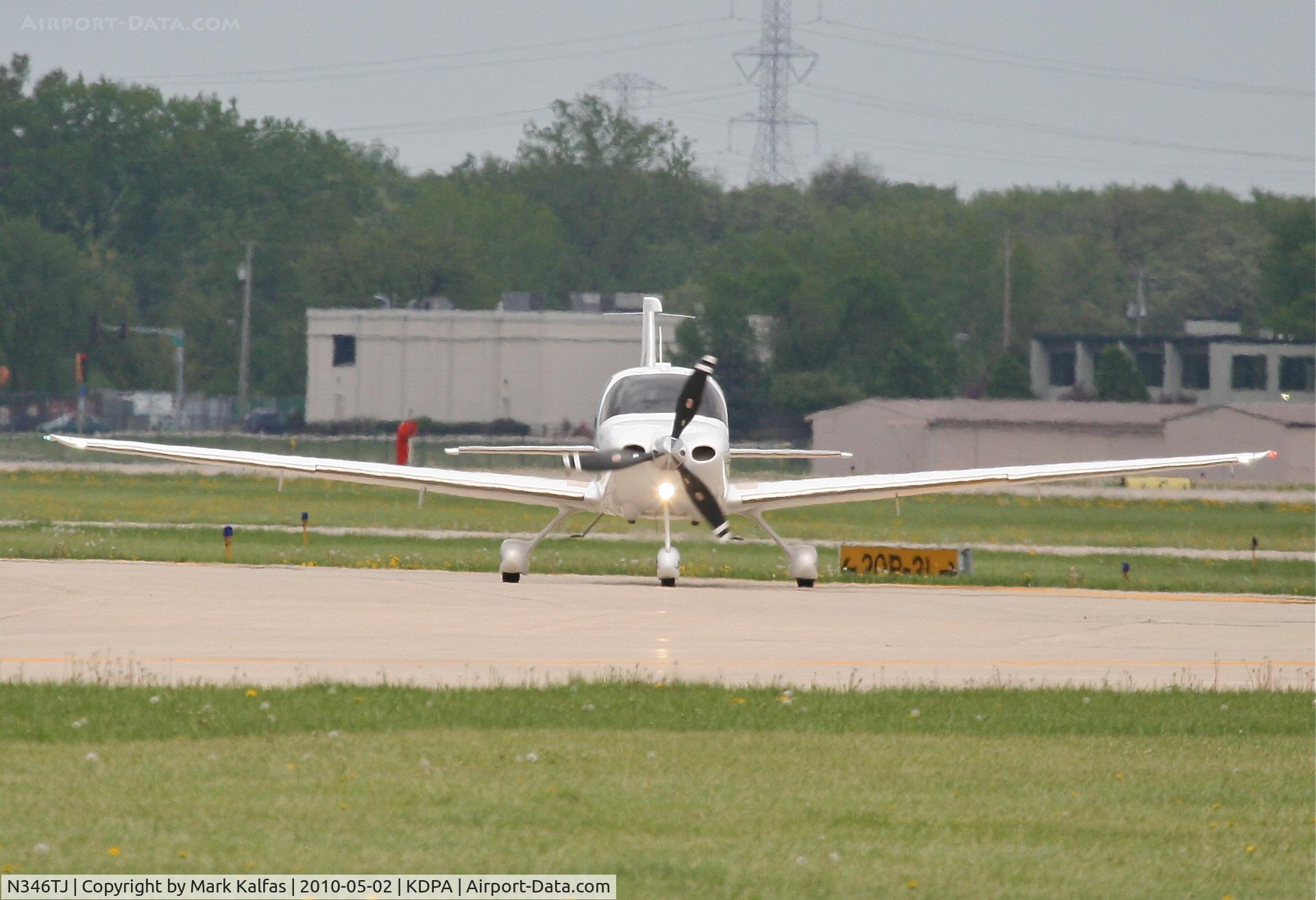 N346TJ, 2007 Cirrus SR22 C/N 2858, Premium Capital,  Cirrus SR22, arriving KDPA from KSYI.