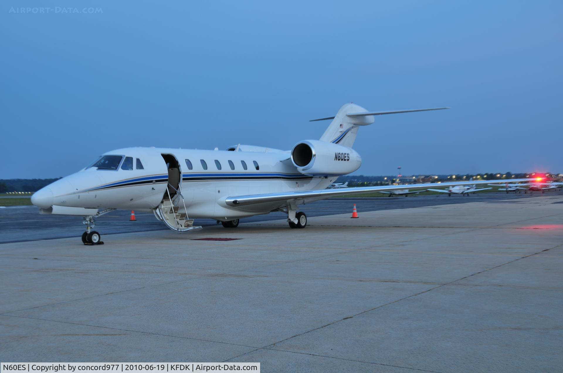 N60ES, 1998 Cessna 750 Citation X C/N 7500035, Seen at KFDK on 6/19/2010