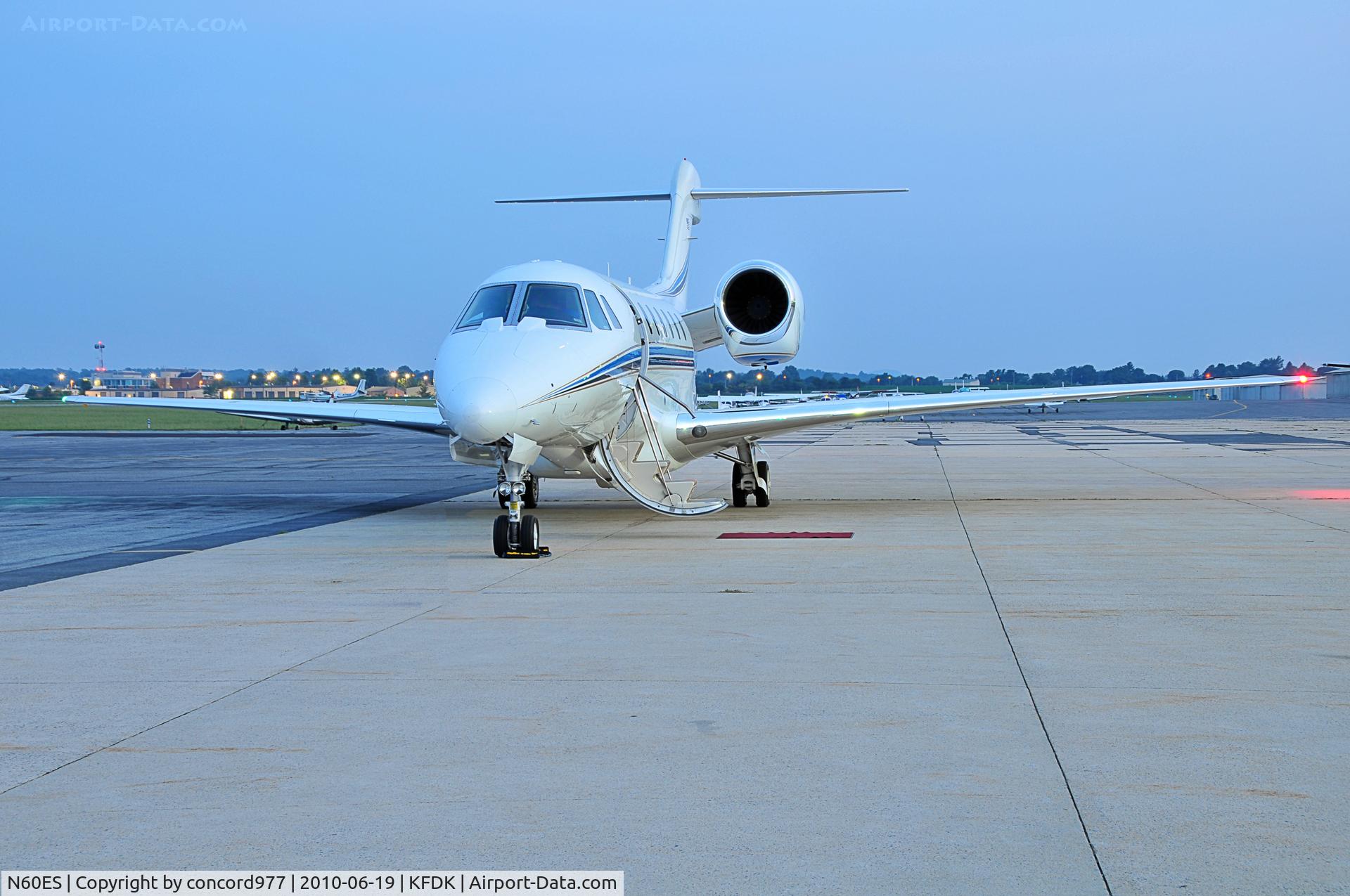 N60ES, 1998 Cessna 750 Citation X C/N 7500035, Seen at KFDK on 6/19/2010