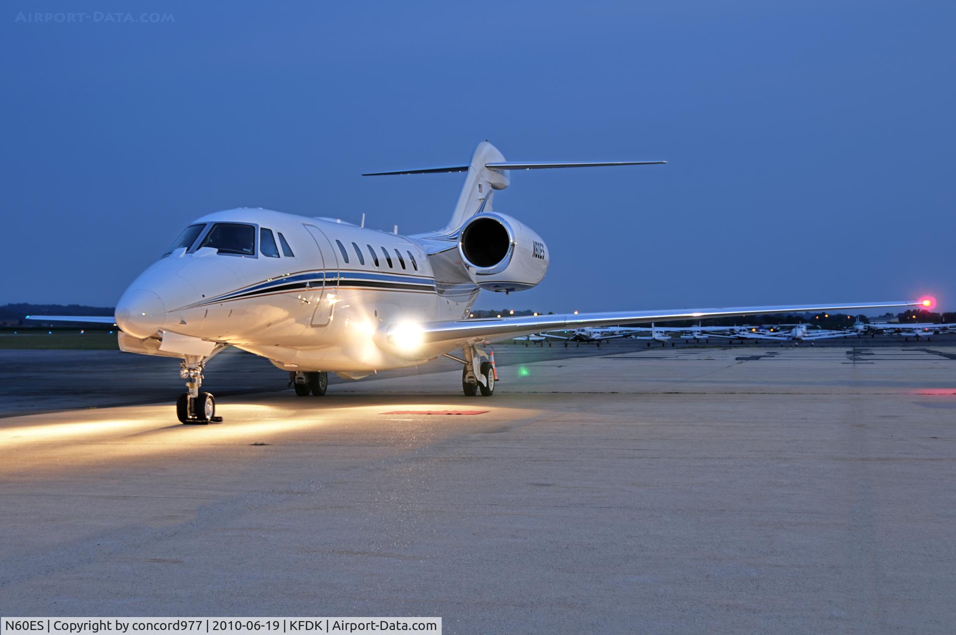 N60ES, 1998 Cessna 750 Citation X C/N 7500035, Seen at KFDK on 6/19/2010