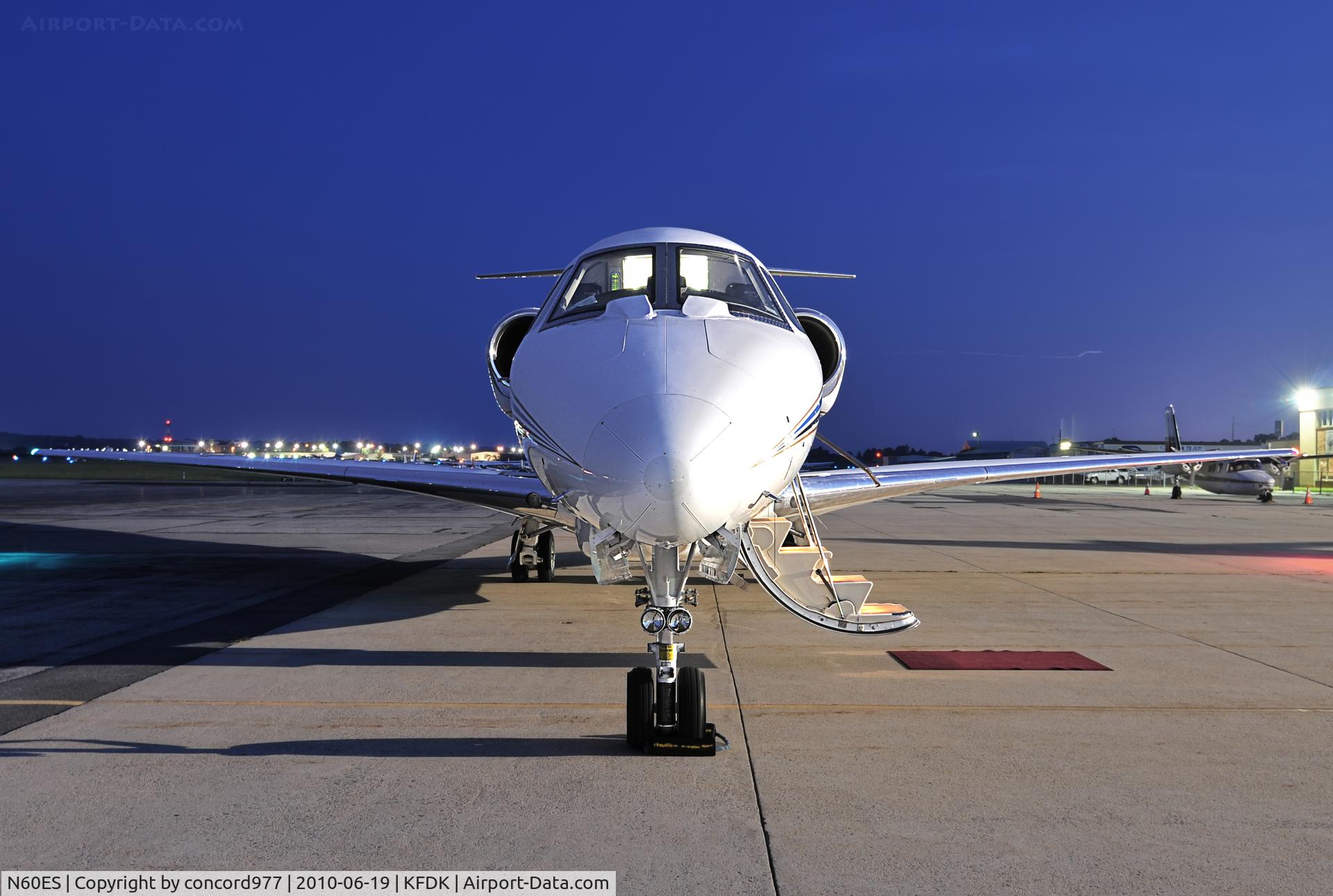N60ES, 1998 Cessna 750 Citation X C/N 7500035, Seen at KFDK on 6/19/2010
