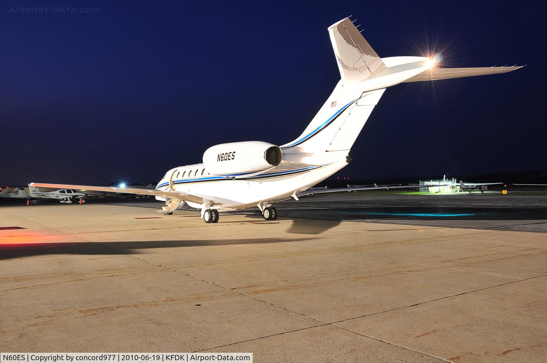 N60ES, 1998 Cessna 750 Citation X C/N 7500035, Seen at KFDK on 6/19/2010
