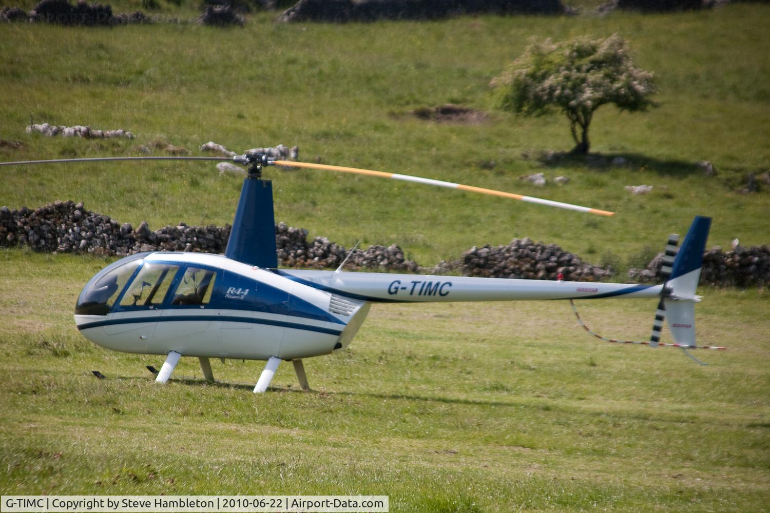 G-TIMC, 2006 Robinson R44 Raven II C/N 11102, At Buxton, Derbyshire for the bi-annual Hillhead quarrying exhibition