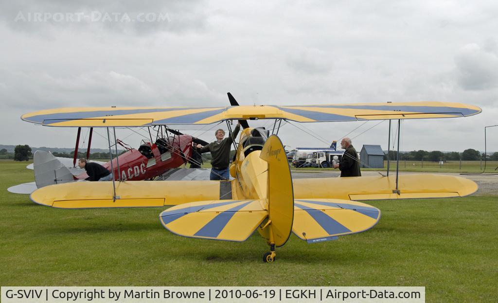 G-SVIV, 1948 Stampe-Vertongen SV-4C C/N 475, View from the tail.