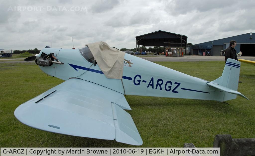 G-ARGZ, 1961 Rollason Druine D.31 Turbulent C/N PFA 562, Shot at EGKH on a miserable day!